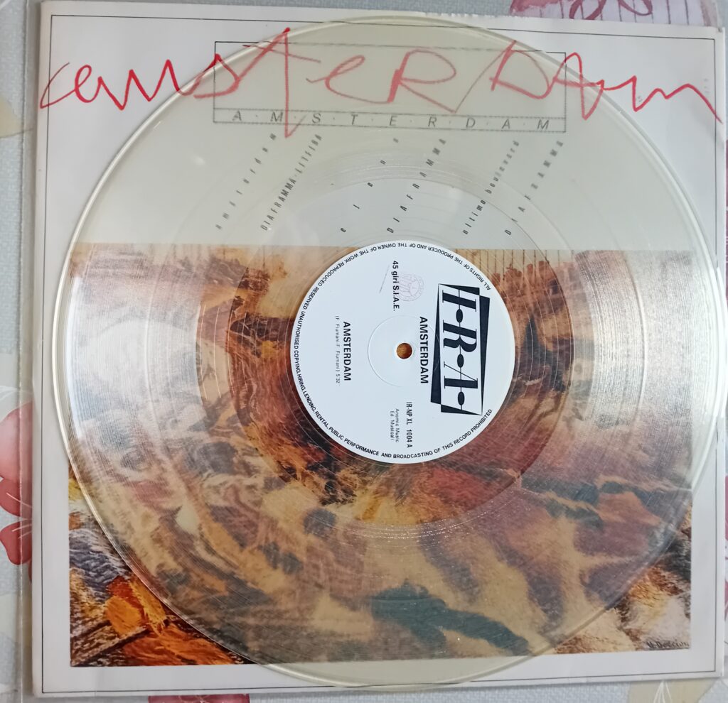 Amsterdam – Diaframma et Litfiba : l'histoire de l'EP I.R.A. de 1985 5 amsterdam diaframma lifiba etichetta vinile trasparente 1