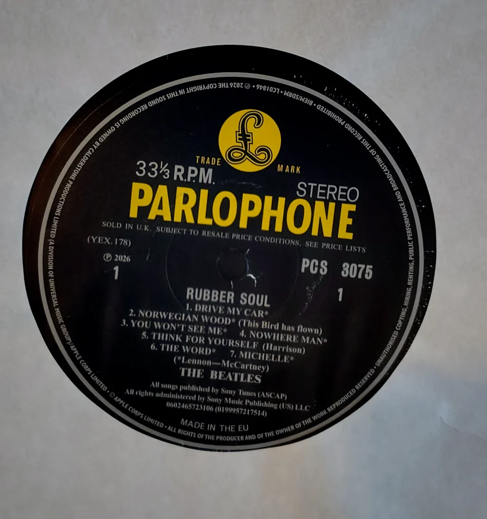 Rubber soul etichetta